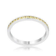 Teresa 0.5ct Jonquil CZ Stainless Steel Eternity Band - Flyclothing LLC