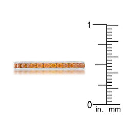 Teresa 0.5ct Orange CZ Stainless Steel Eternity Band - Flyclothing LLC