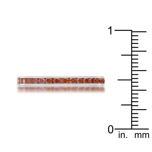 Teresa 0.5ct Dark Champagne CZ Stainless Steel Eternity Band - Flyclothing LLC