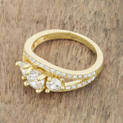 Geneviere 1.45ct CZ 14k Gold Classic Ring - Flyclothing LLC