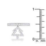 Christmas Tree 0.3ct CZ Rhodium Holiday Charm Ring - Flyclothing LLC