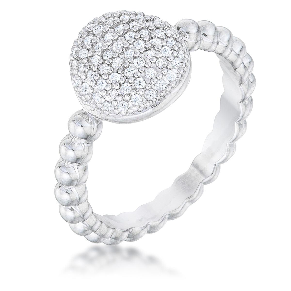 Stunning CZ Rhodium Ring - Flyclothing LLC