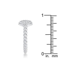 Stunning CZ Rhodium Ring - Flyclothing LLC