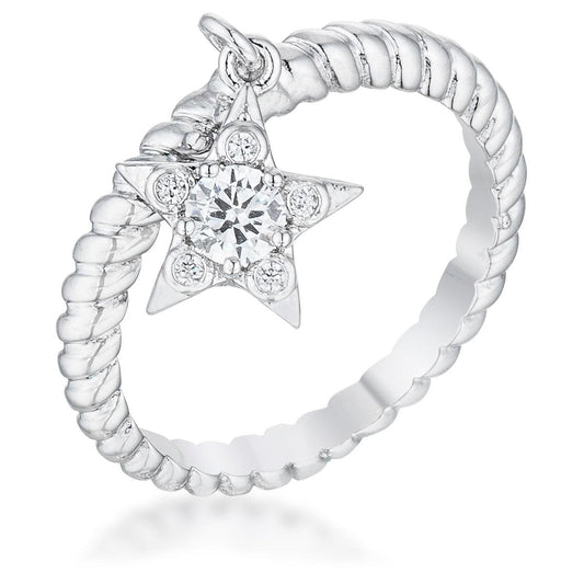 Cubic Zirconia Star Charm Fashion Ring - JGI