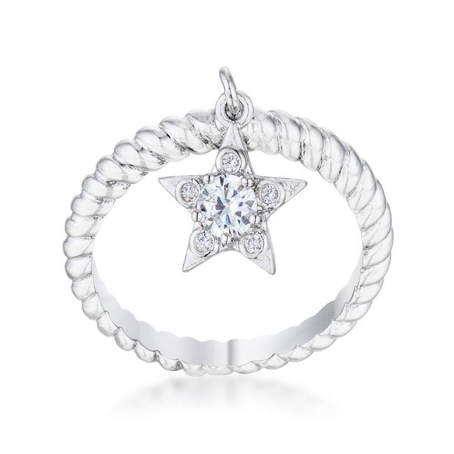 Cubic Zirconia Star Charm Fashion Ring - JGI