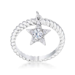 Cubic Zirconia Star Charm Fashion Ring - JGI