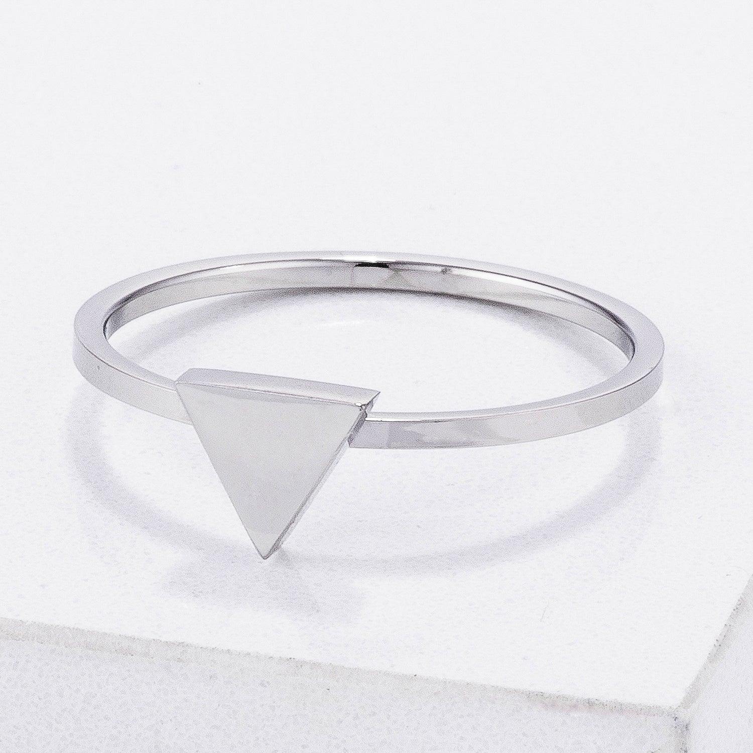 Stainless Steel Triangle Stackable Ring - Flyclothing LLC