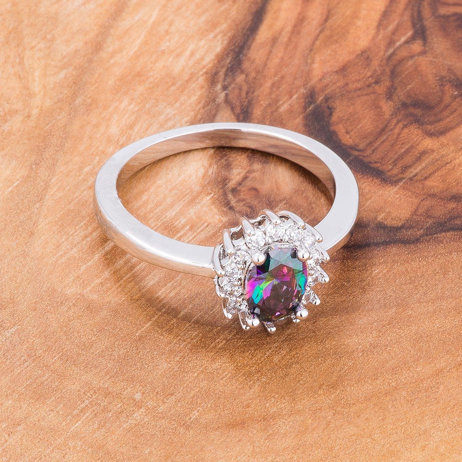 Mystic CZ Petite Oval Ring - Flyclothing LLC