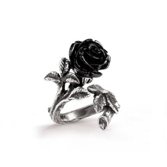 Alchemy Gothic Wild Black Rose Ring - Alchemy Gothic