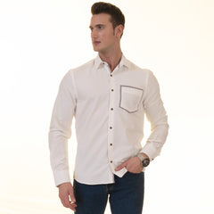 Gravity Homme Men's Long Sleeve Button Down / Saturday Express R7 - Flyclothing LLC