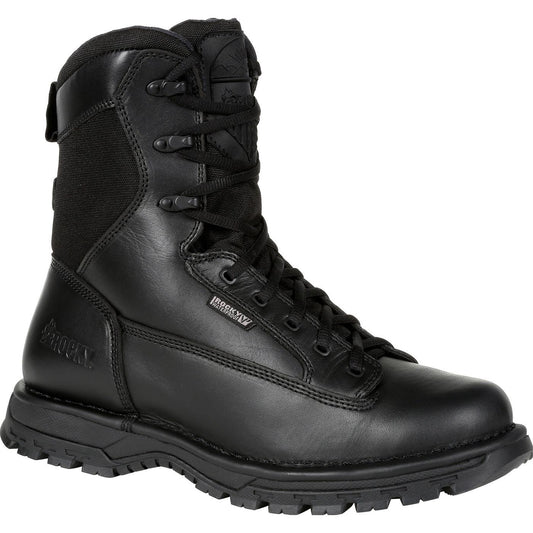 Rocky Women's Portland 8" Black Side Zip Waterproof Public Service Boot - Flyclothing LLC