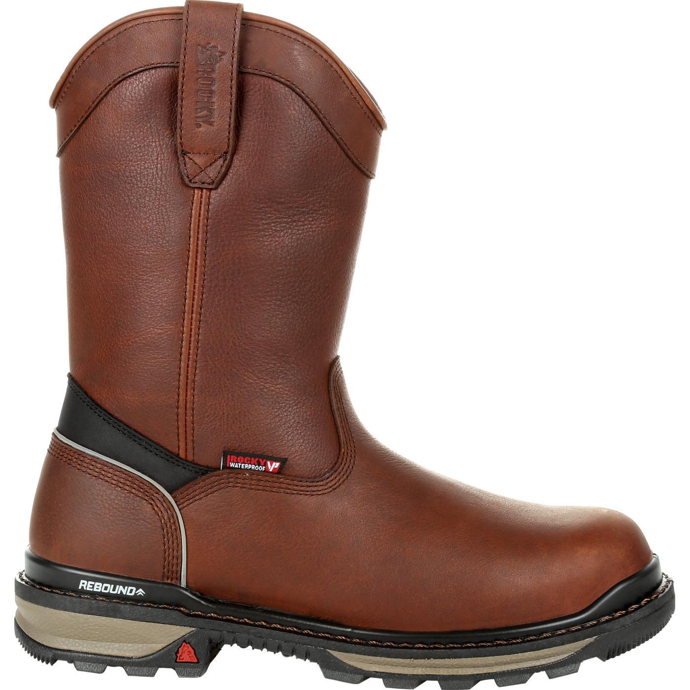 Rocky Rams Horn Waterproof Composite Toe Pull-On Work Boot - Rocky