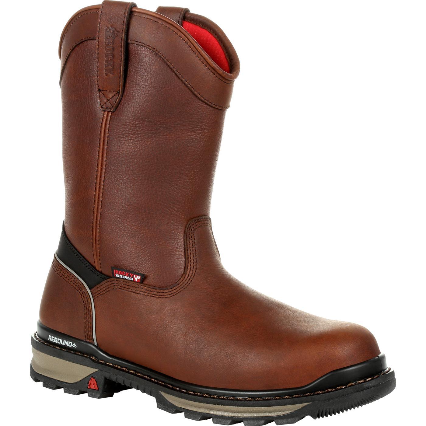 Rocky Rams Horn Waterproof Composite Toe Pull-On Work Boot - Rocky