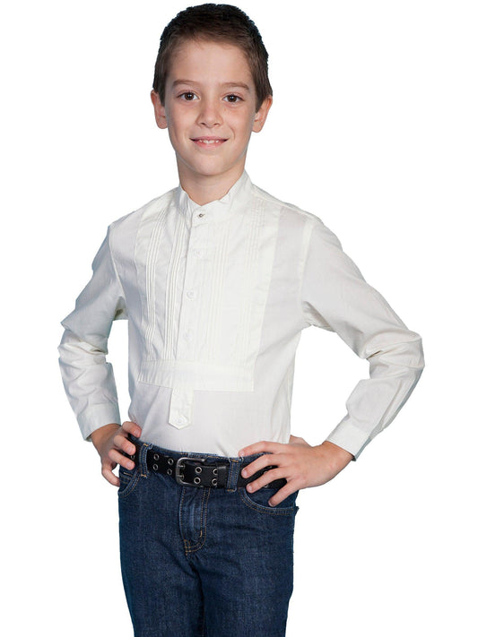 Scully IVORY KIDS TUXEDO FRONT SHIRT - Flyclothing LLC