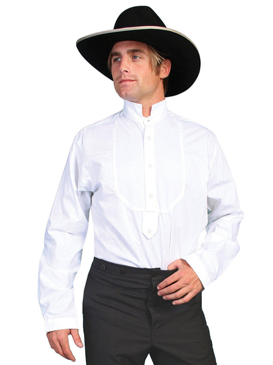 Scully WHITE HIGH COLLAR SHIRT - Flyclothing LLC