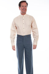 Scully Leather 95% Cotton 5% Spandex Blue Herringbone Pant - Flyclothing LLC