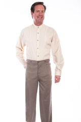 Scully Leather 95% Cotton 5% Spandex Brown Herringbone Pant - Flyclothing LLC