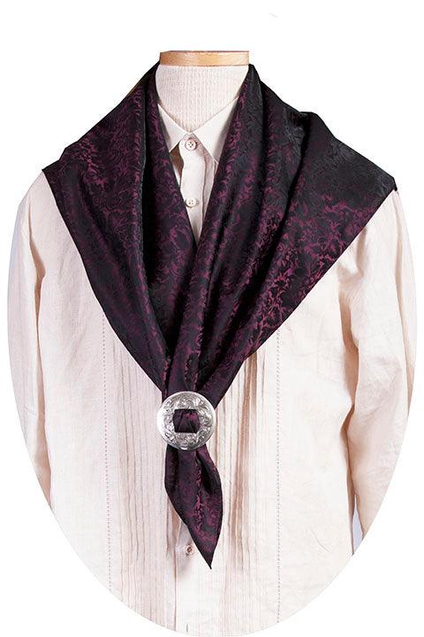 Scully Leather 100% Polyester Burgundy Jacquard Scarf - Flyclothing LLC