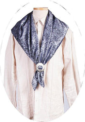 Scully Leather 100% Polyester Pewter Jacquard Scarf - Flyclothing LLC