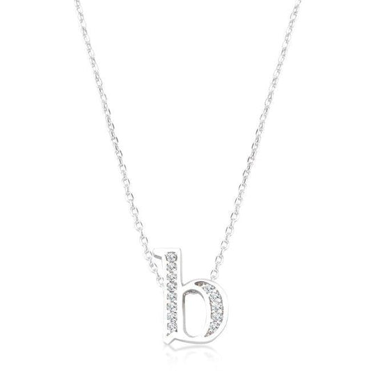 Pave Initial B Pendant - Flyclothing LLC