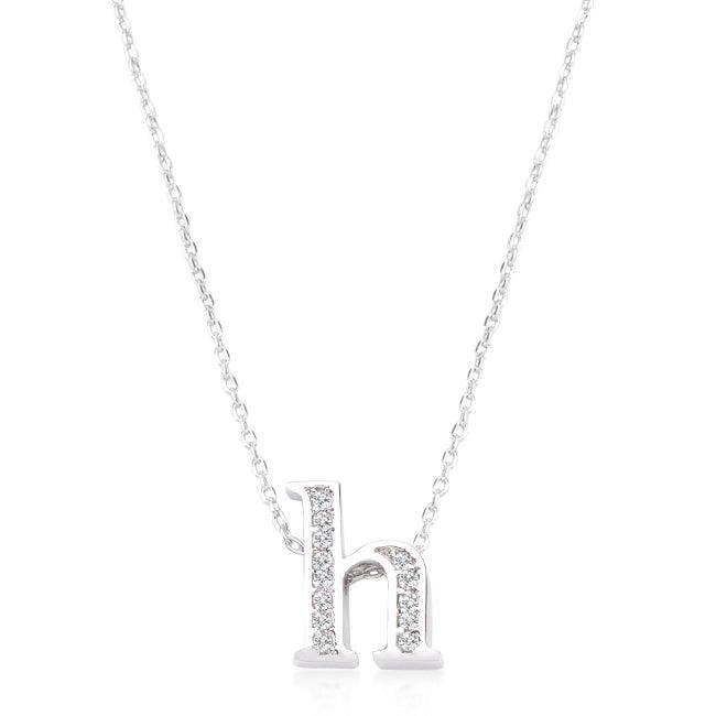 Pave Initial H Pendant - Flyclothing LLC