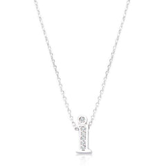 Pave Initial I Pendant - Flyclothing LLC