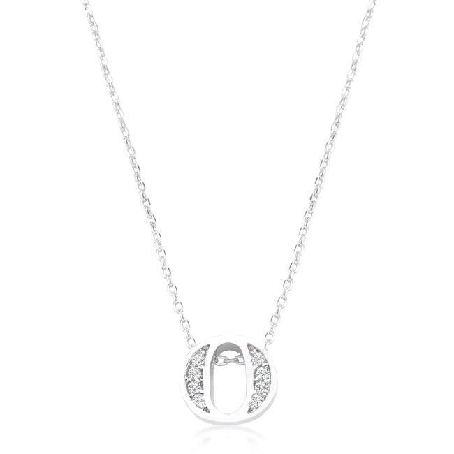 Pave Initial O Pendant - Flyclothing LLC