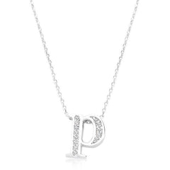 Pave Initial P Pendant - Flyclothing LLC