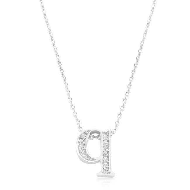 Pave Initial Q Pendant - Flyclothing LLC