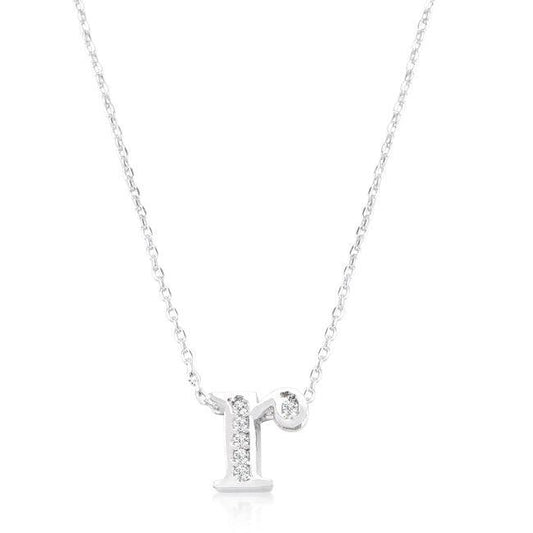 Pave Initial R Pendant - Flyclothing LLC