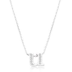 Pave Initial U Pendant - Flyclothing LLC