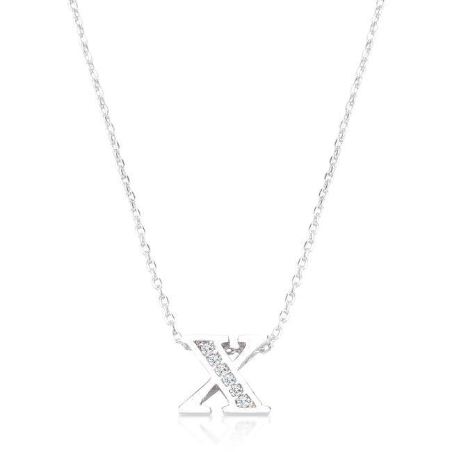 Pave Initial X Pendant - Flyclothing LLC