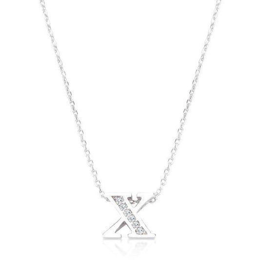 Pave Initial X Pendant - Flyclothing LLC