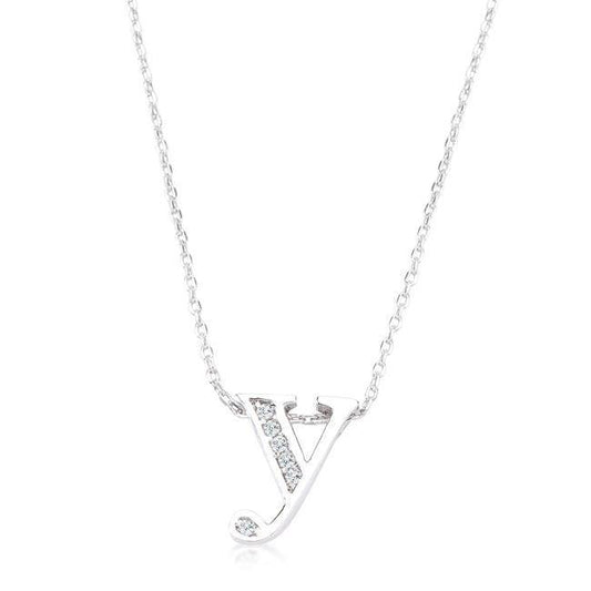 Pave Initial Y Pendant - Flyclothing LLC