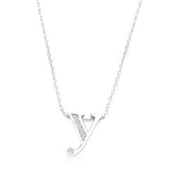 Pave Initial Y Pendant - Flyclothing LLC