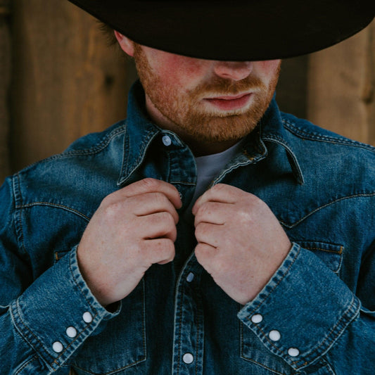 Stetson Aztec Blue Denim Shirt - Flyclothing LLC