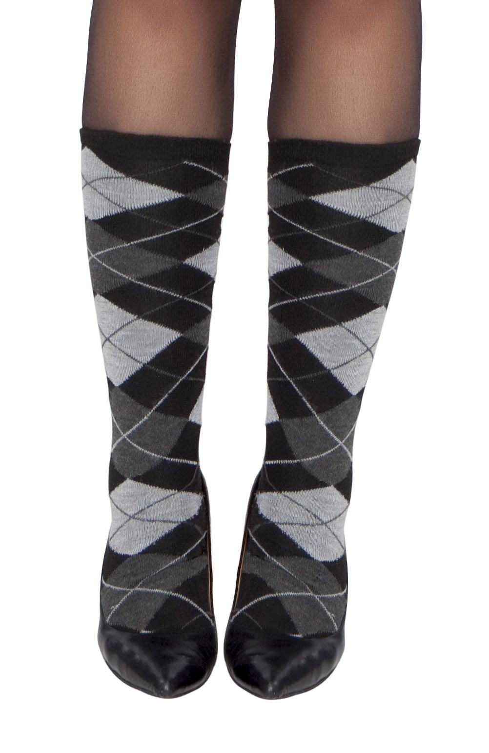 Roma Costume Grey Argyle Leg Warmer - Flyclothing LLC