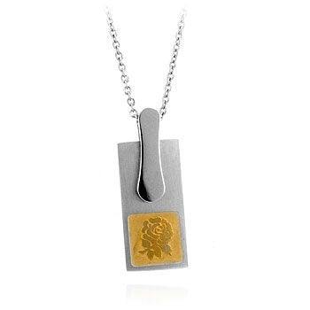 Stainless Steel Floral Silhouette Pendant - Flyclothing LLC