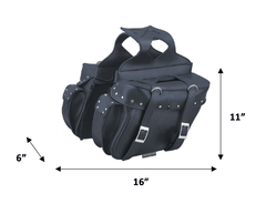 Unik International Black PVC Saddle Bags - Flyclothing LLC