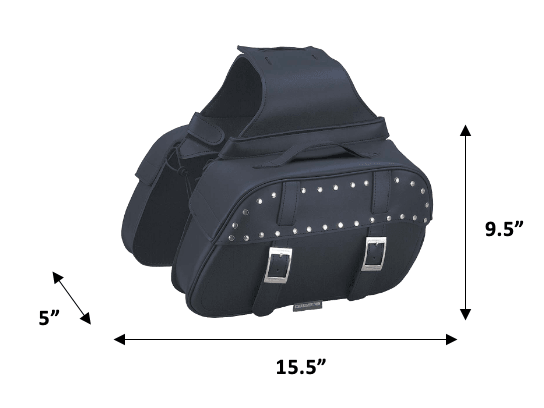 Unik International Black PVC Saddle Bags - Flyclothing LLC