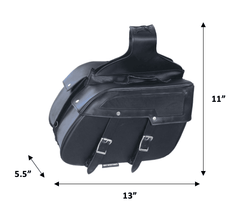 Unik International Black PVC Saddle Bags - Flyclothing LLC