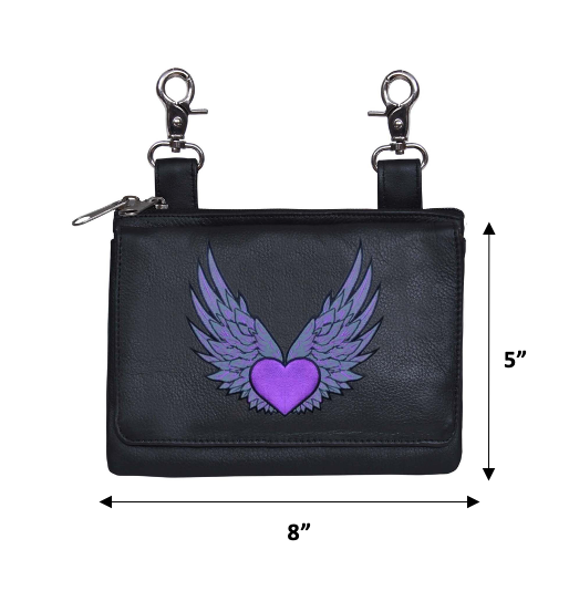 Unik International Purple Ladies Clip on Bags - Flyclothing LLC