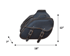 Unik International Hard Leather Saddle Bag - Flyclothing LLC