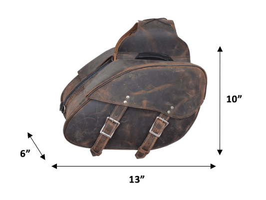 Unik International Hard Leather Saddle Bag - Flyclothing LLC