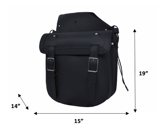 Unik International Hard Leather Saddle Bag - Flyclothing LLC