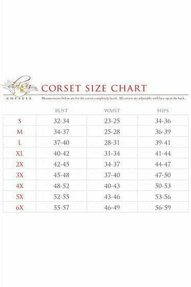 Daisy Corsets Top Drawer Silver Holo Short Under Bust Corset