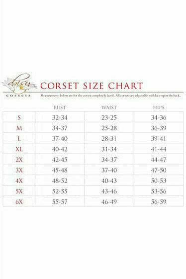 Daisy Corsets Top Drawer Bordeaux Satin Steel Boned Corset - Flyclothing LLC