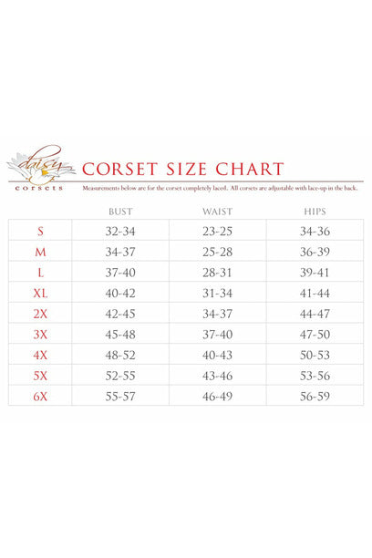 Daisy Corsets Top Drawer Multi Sequin Steel Boned Curvy Cut Waist Cincher Corset - Flyclothing LLC