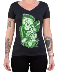 Women's "Strange Love" VNeck Tee - Flyclothing LLC