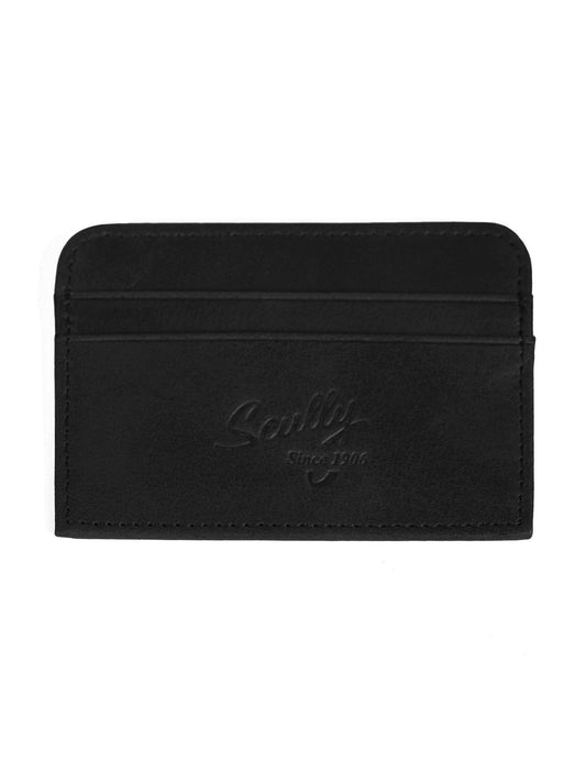 Scully Leather New Tooled Leather Black Card Case - Flyclothing LLC